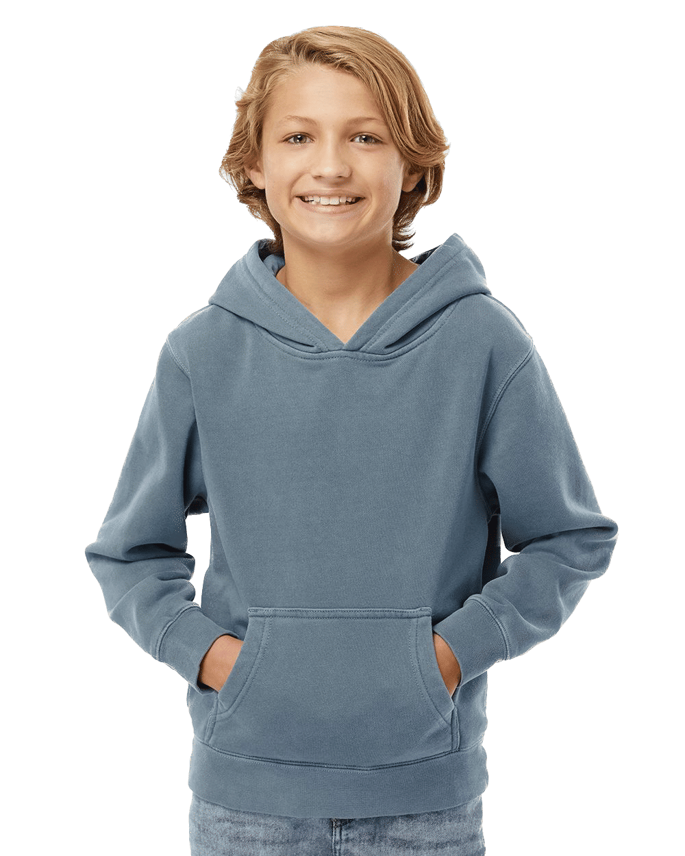 Independent Trading Co Youth Midweight Pigment Dyed Hooded Sweatshirt
