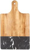 Am image of a Custom Black Marble and Wood Cutting Board in Black!