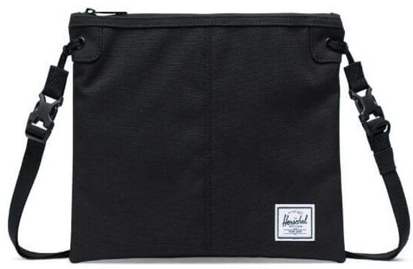 Am image of a Custom Herschel Adler Crossbody Tote in Black!