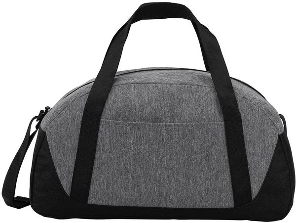 Am image of a Custom Port Authority Access Dome Duffel in Heather Grey/Black!