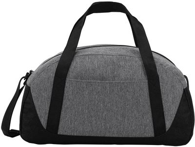 Am image of a Custom Port Authority Access Dome Duffel in Heather Grey/Black!