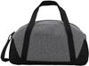 Am image of a Custom Port Authority Access Dome Duffel in Heather Grey/Black!