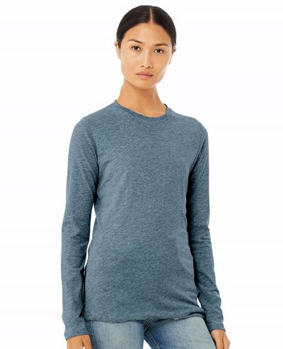 An image of a Custom Bella and Canvas Womens Jersey Long Sleeve Tee!