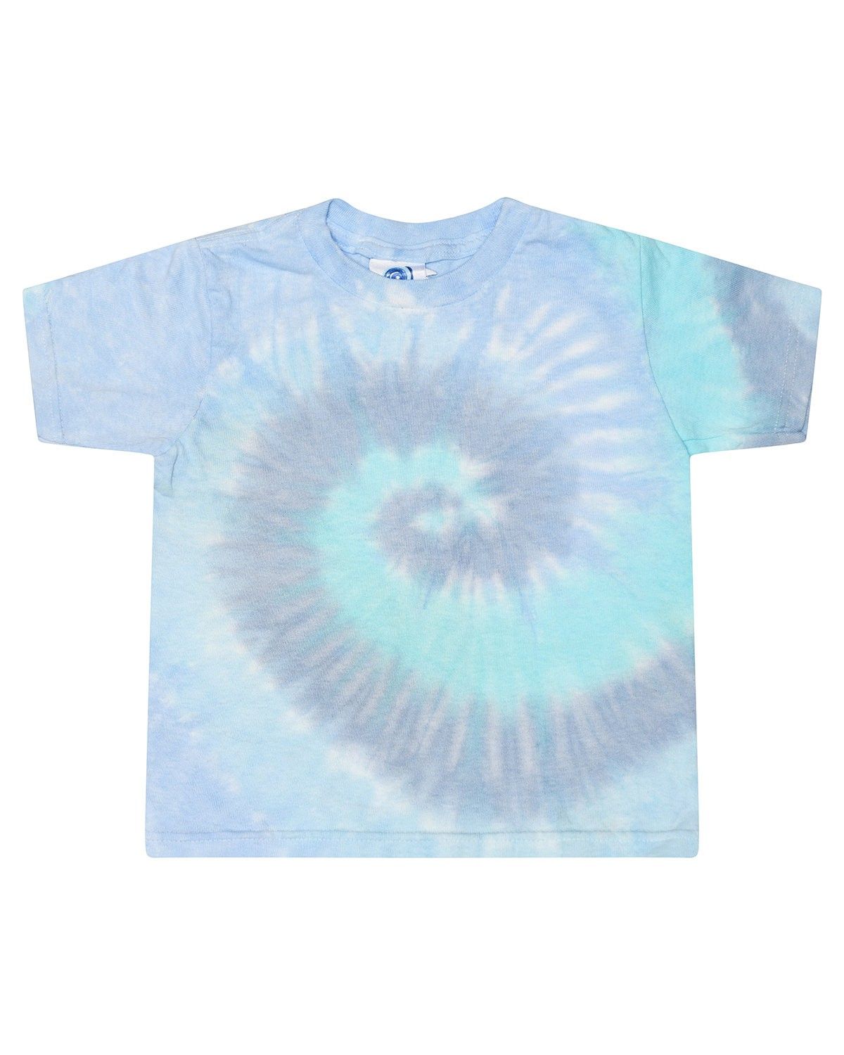 TieDye Ladies Cropped TShirt in LAGOON
