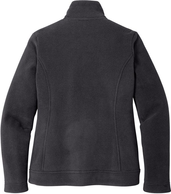 Am image of a Custom Port Authority Ladies Ultra Warm Brushed Fleece Jacket in Graphite/Deep Black!