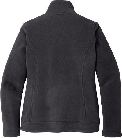Am image of a Custom Port Authority Ladies Ultra Warm Brushed Fleece Jacket in Graphite/Deep Black!