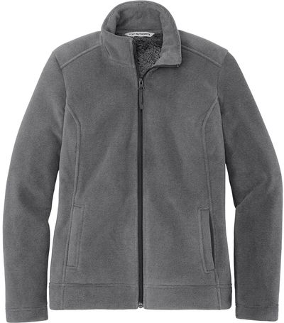 Am image of a Custom Port Authority Ladies Ultra Warm Brushed Fleece Jacket in Gusty Grey/Sterling Grey!