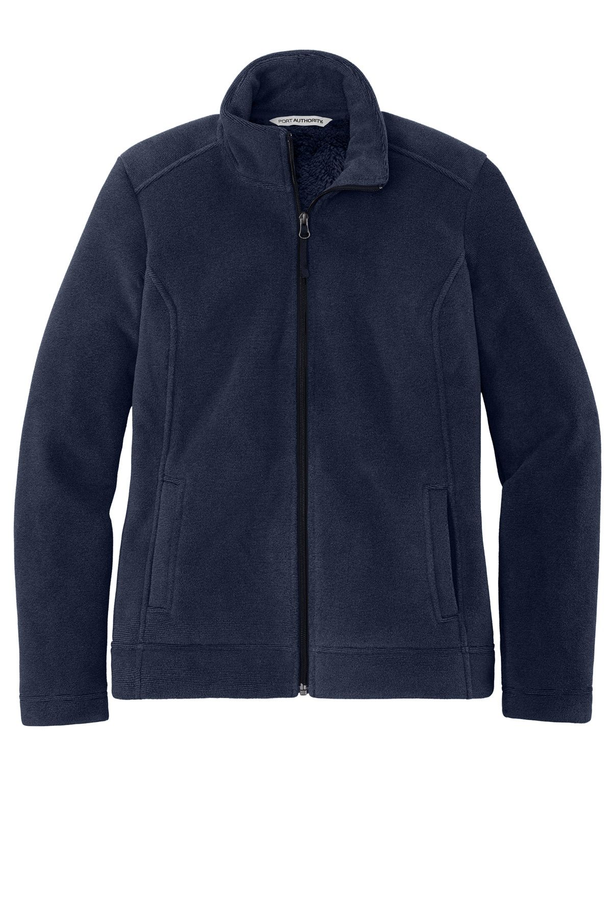 Port Authority Ladies Ultra Warm Brushed Fleece Jacket in Insignia Blue/River Blue