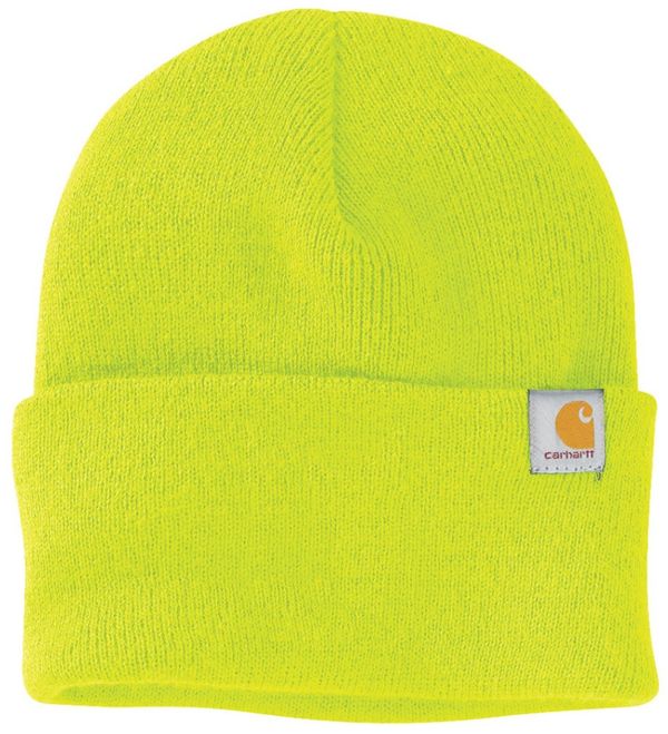 Am image of a Custom Carhartt Watch Cap 2.0 in Bright Lime!