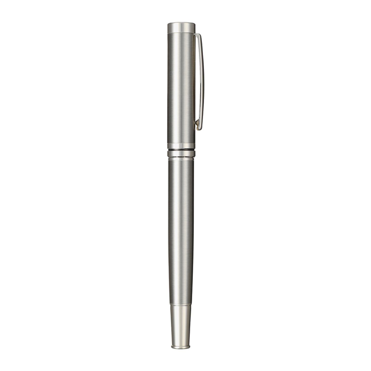 Recycled Stainless Steel Rollerball Pen in Silver