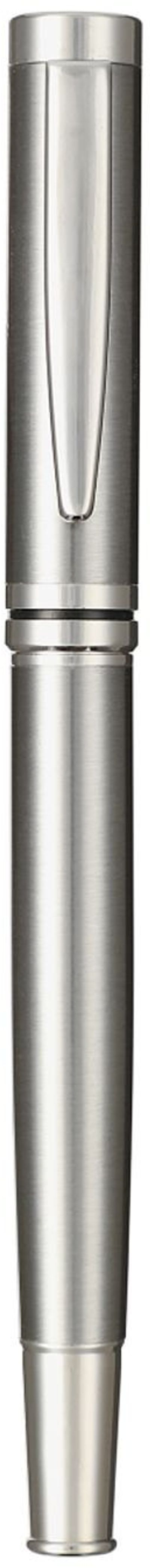 Am image of a Custom Recycled Stainless Steel Rollerball Pen in Silver!