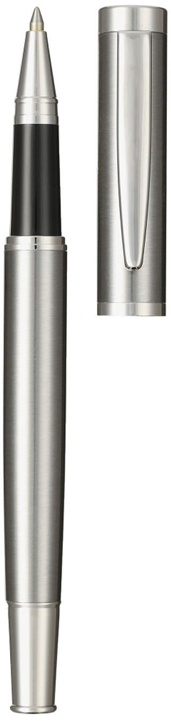 An image of a Custom Recycled Stainless Steel Rollerball Pen!