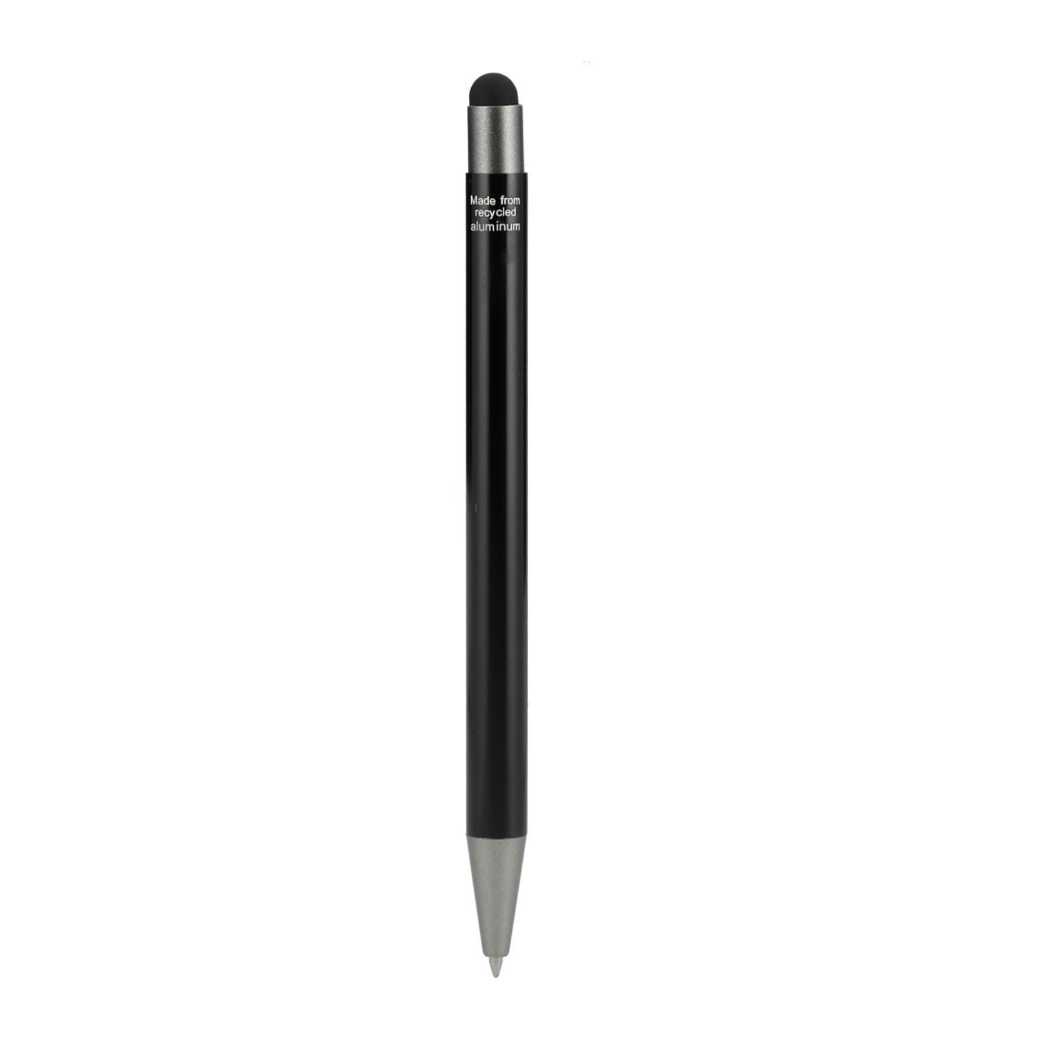 Recycled Aluminum Gel Ballpoint Stylus in Black