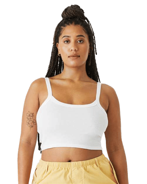 Bella and Canvas Womens Micro Rib Spaghetti Strap Tank