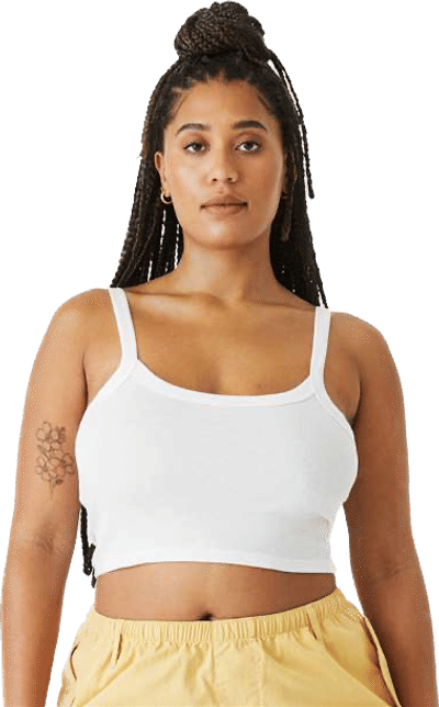An image of a Custom Bella and Canvas Womens Micro Rib Spaghetti Strap Tank!