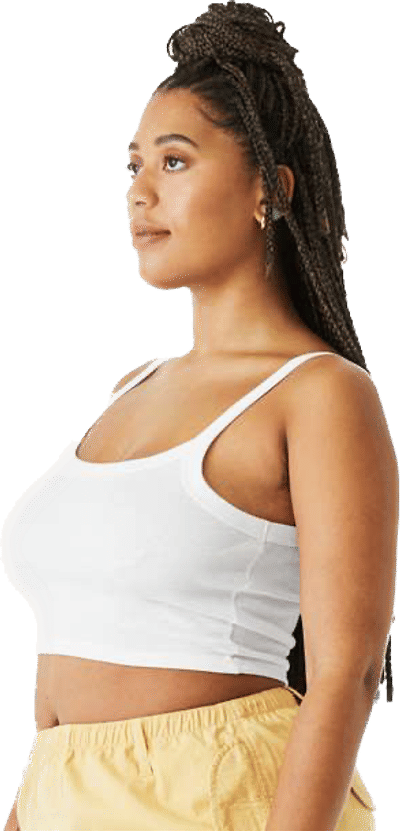 An image of a Custom Bella and Canvas Womens Micro Rib Spaghetti Strap Tank!