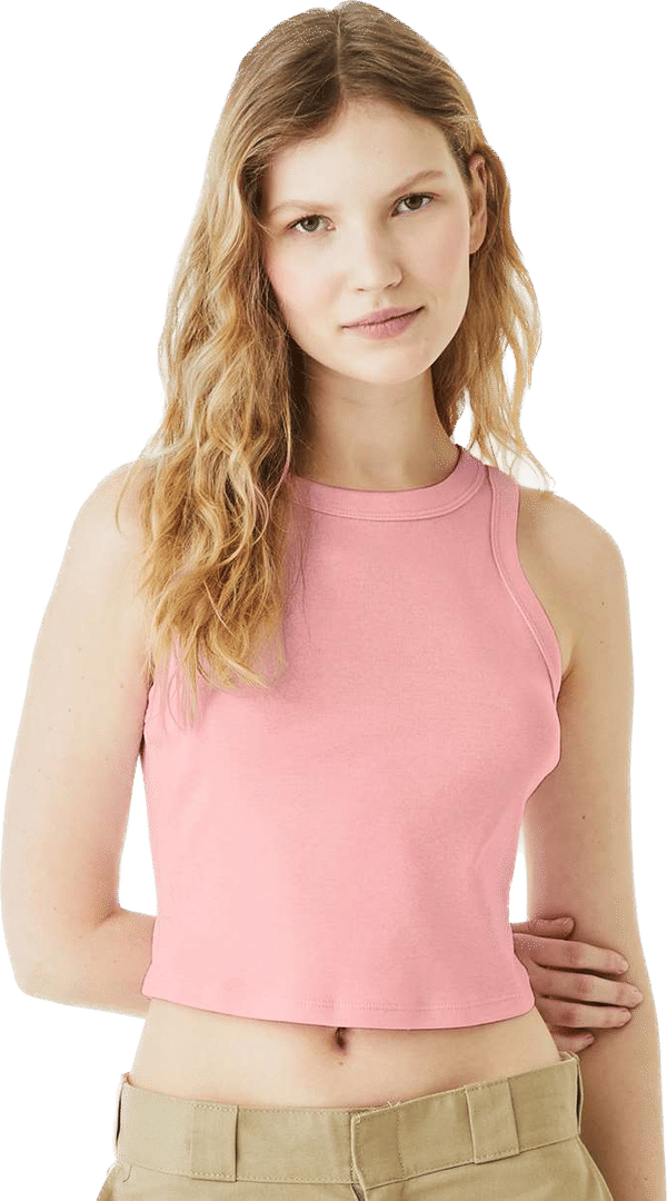An image of a Custom Bella and Canvas Womens Micro Rib Racer Tank!
