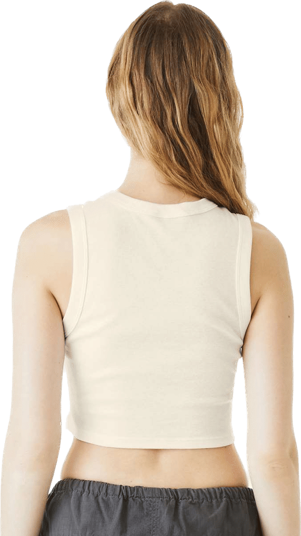 An image of a Custom Bella and Canvas Womens Micro Rib Muscle Crop Tank!