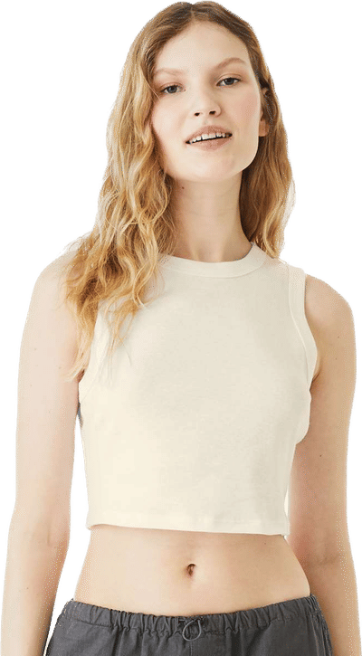 An image of a Custom Bella and Canvas Womens Micro Rib Muscle Crop Tank!