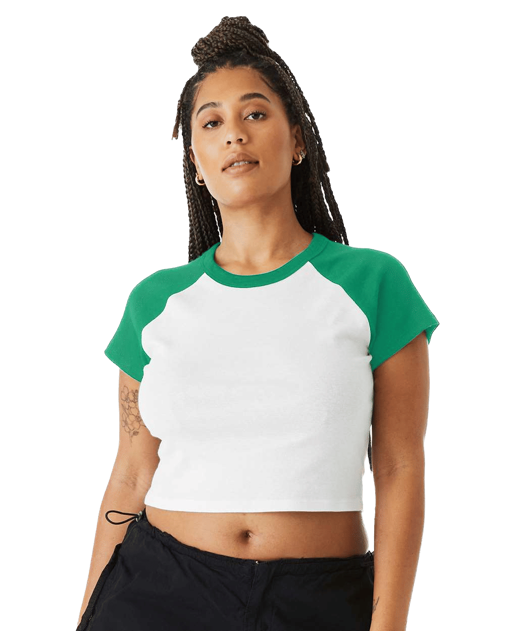 Bella and Canvas Womens Micro Rib Raglan Baby Tee