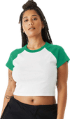 An image of a Custom Bella and Canvas Womens Micro Rib Raglan Baby Tee!