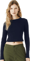 An image of a Custom Bella and Canvas Womens Micro Rib Long Sleeve Baby Tee!