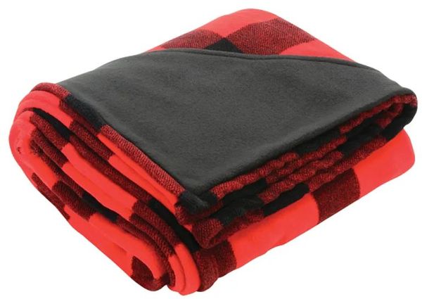 Am image of a Custom Buffalo Plaid Ultra Plush Throw Blanket in Red!