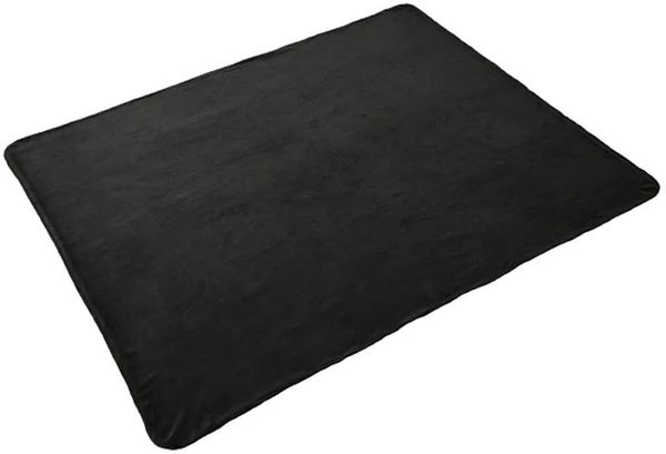 Am image of a Custom 100 Percent Recycled PET Fleece Blanket with RPET Pouch in Black!