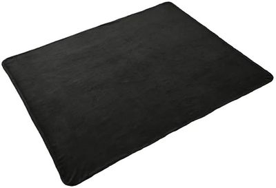 Am image of a Custom 100 Percent Recycled PET Fleece Blanket with RPET Pouch in Black!