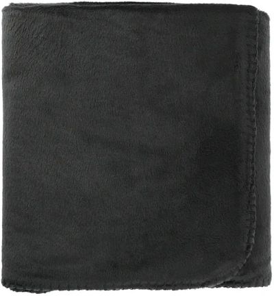 Am image of a Custom 100 Percent Recycled PET Fleece Blanket with RPET Pouch in Black!