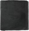 Am image of a Custom 100 Percent Recycled PET Fleece Blanket with RPET Pouch in Black!
