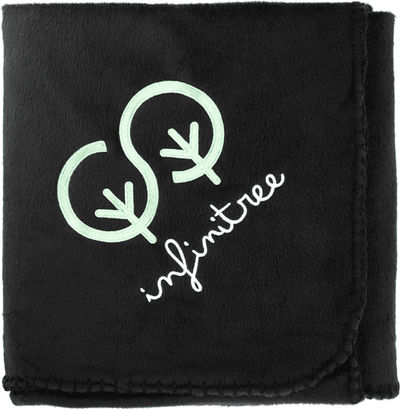 An image of a Custom 100 Percent Recycled PET Fleece Blanket with RPET Pouch!