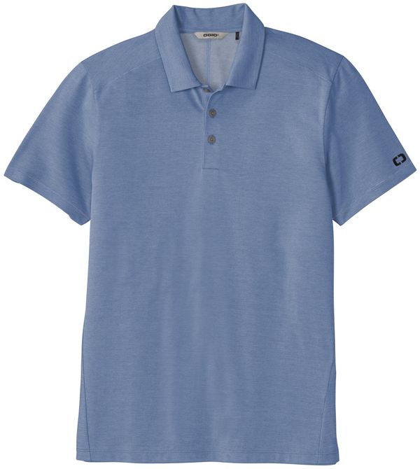 Am image of a Custom OGIO Code Stretch Polo in Force Blue Heather!