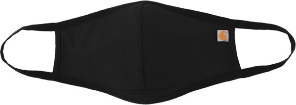Am image of a Custom Carhartt Cotton Ear Loop Face Mask 3 Pack in Black!
