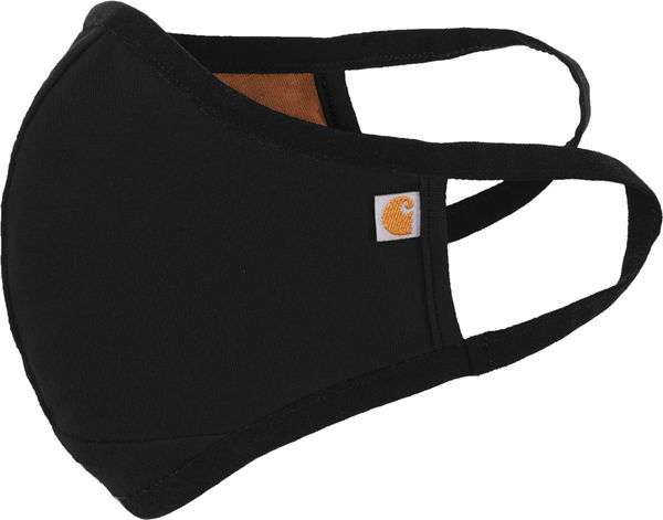 Am image of a Custom Carhartt Cotton Ear Loop Face Mask 3 Pack in Black!