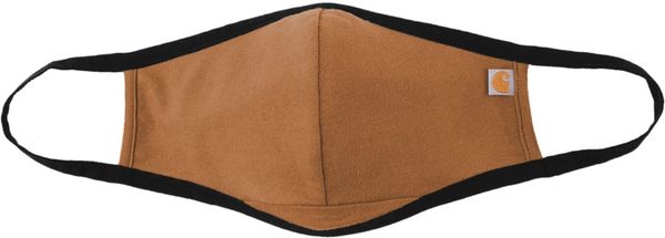 Am image of a Custom Carhartt Cotton Ear Loop Face Mask 3 Pack in Carhartt Brown!