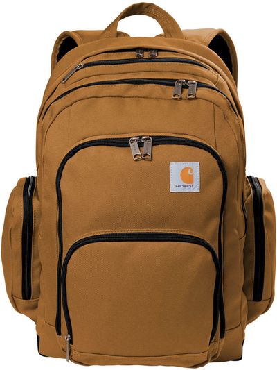 Am image of a Custom Carhartt Foundry Series Pro Backpack in Carhartt Brown!