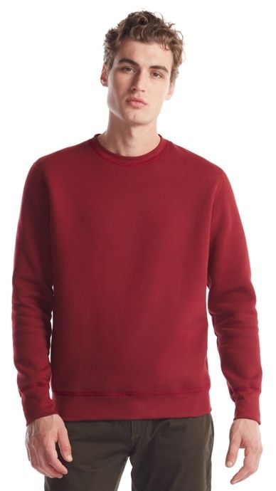 Jerico Premium Eco Fleece Crewneck Sweatshirt in Bordeaux