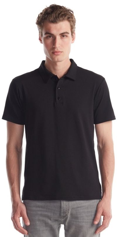 Am image of a Custom Jerico Bamboo Stretch Polo in Black!