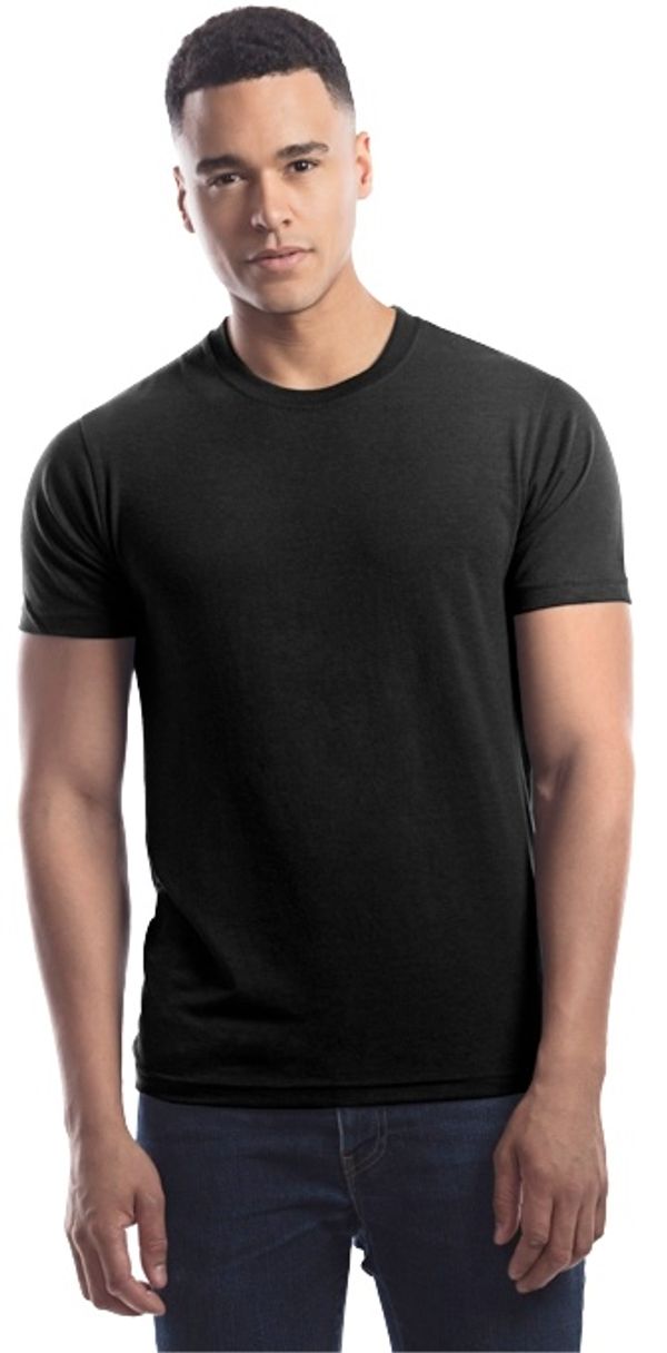 Am image of a Custom Jerico Slim Fit Bamboo Crew Neck T Shirt in Black!