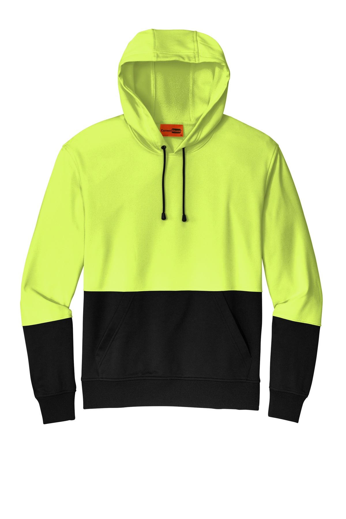 CornerStone Enhanced Visibility Fleece Pullover Hoodie in Safety Yellow