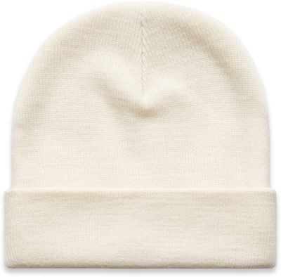 Am image of a Custom AS Colour Cuff Beanie in Ecru!