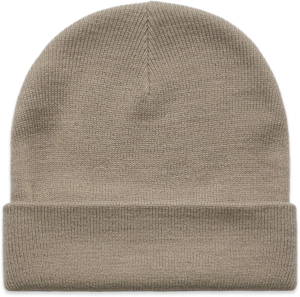 Am image of a Custom AS Colour Cuff Beanie in Mushroom!
