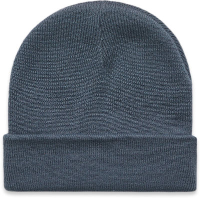 Am image of a Custom AS Colour Cuff Beanie in Petrol Blue!