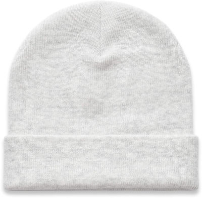 Am image of a Custom AS Colour Cuff Beanie in White Heather!