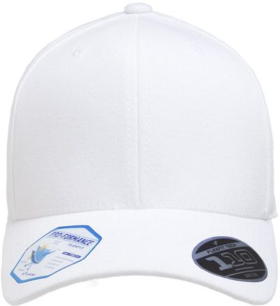 Am image of a Custom Flexfit Adult Pro Formance® Solid Cap in White!