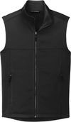 Am image of a Custom Port Authority Collective Smooth Fleece Vest in Deep Black!