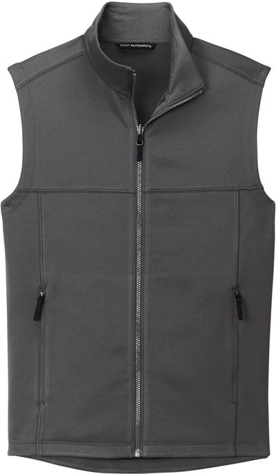 Am image of a Custom Port Authority Collective Smooth Fleece Vest in Graphite!