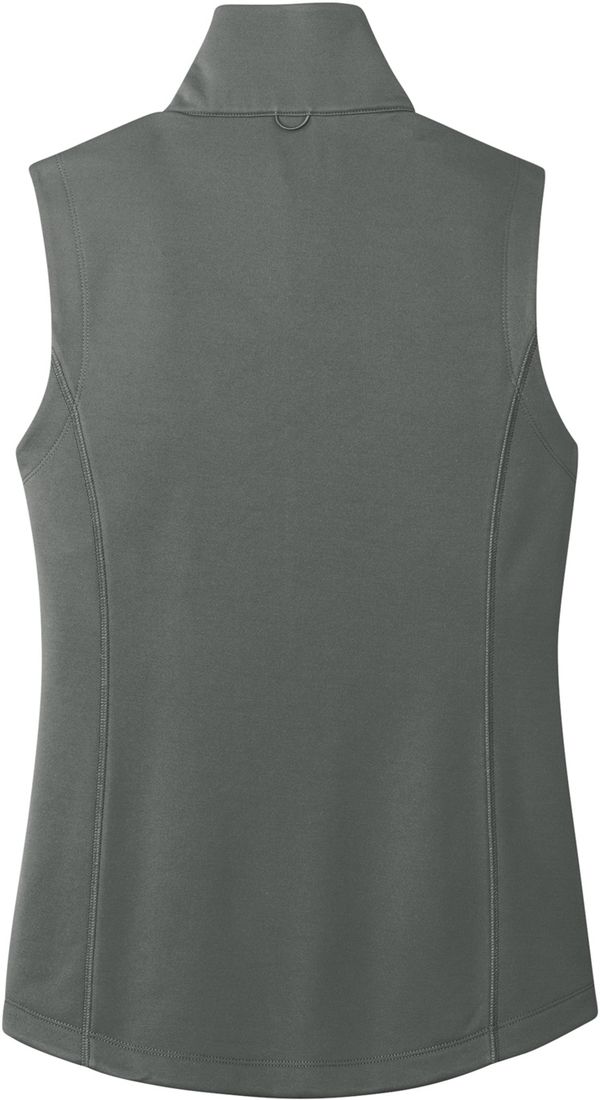 Am image of a Custom Port Authority Ladies Collective Smooth Fleece Vest in Graphite!