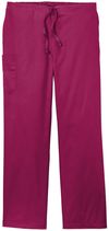 Am image of a Custom WonderWink Unisex WorkFlex Cargo Pant in Wine!